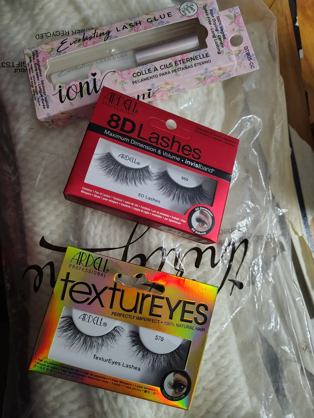 2Pk Lashes & Glue - Ardell 8D Lashes & TextureEyes Lashes -